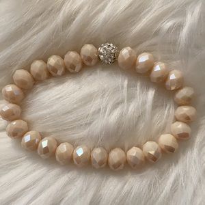 Blush Iridescent Beaded Bracelet